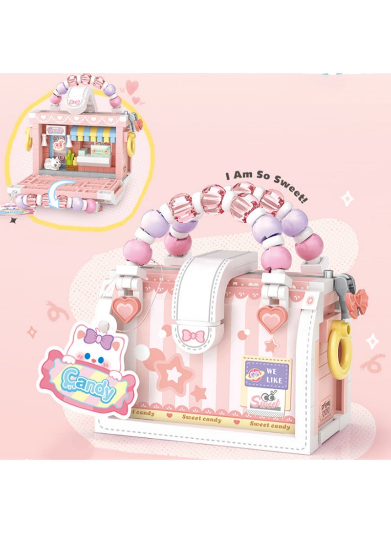 Candy Bag 340pcs, Girls Cartoon Bag Building Block Model Toy Children'S Educational Assembly Gift - Image 3